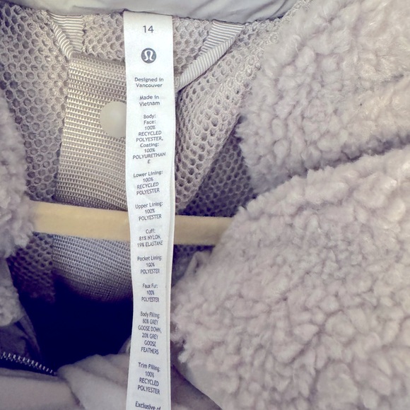 Lululemon Linen Snow Warrior long winter coat - Picture 4 of 11